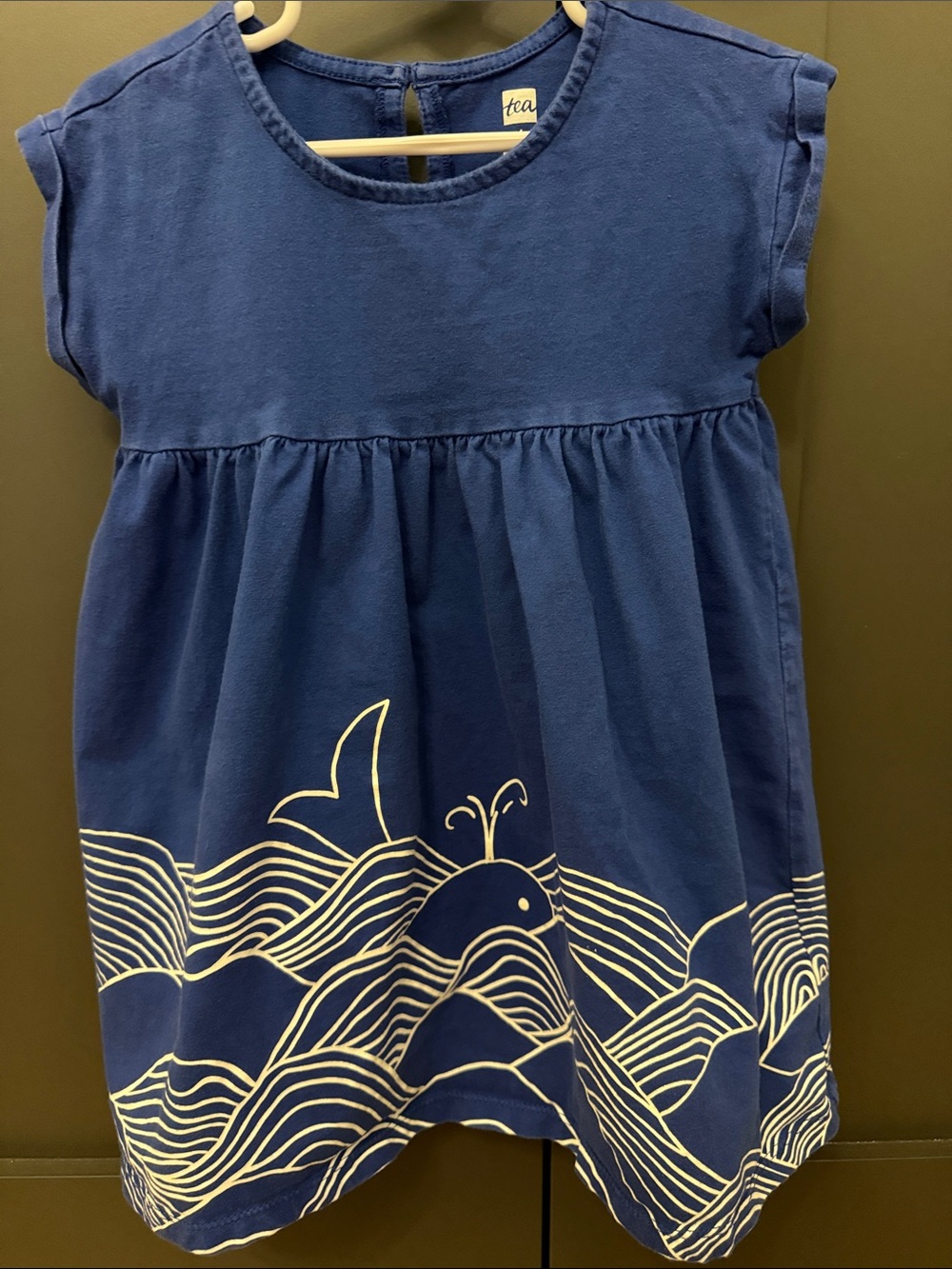 Tea Collection Girls Navy Whale Dress